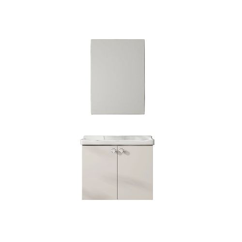 Mueble Baño En Mdf 61X48X45 Beige- Incluye Espejo — Acher Cerámicas