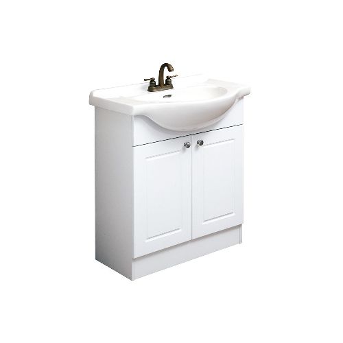 Mueble De Baño Blanco 760X327X860Cm Con 2 Puertas Y Con Bacha Dgc - Desarmado- — Acher Cerámicas