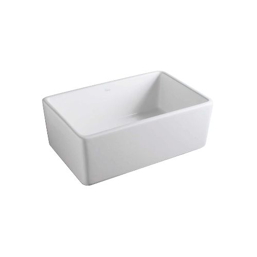 PILETA BACHA RECTANGULAR DE LOZA BLANCA DE APOYAR PARA BAÑO. LINEA COUNTRY DE FERRUM. — Acher Cerámicas