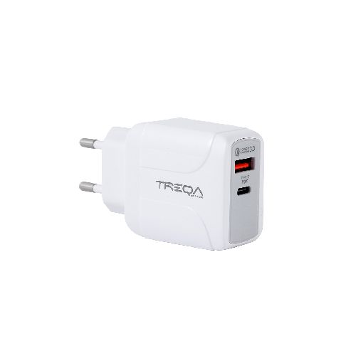 Cargador de Celular 2 Salidas USB y Tipo-C Treqa | Tienda mayorista de Accesorios para Celular, Informática, Ferretería, y mucho más | La Bomba