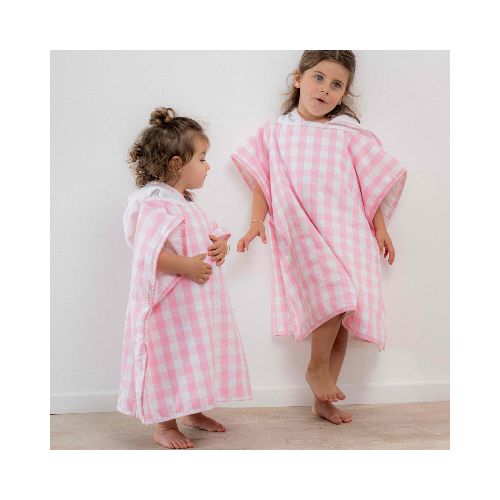 Toalla Poncho - Vichy Rosa — Cloe