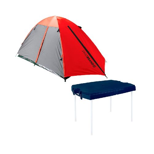 CARPA PARA TRES PERSONAS SWISSBRAND + MESA DESARMABLE CAMPING