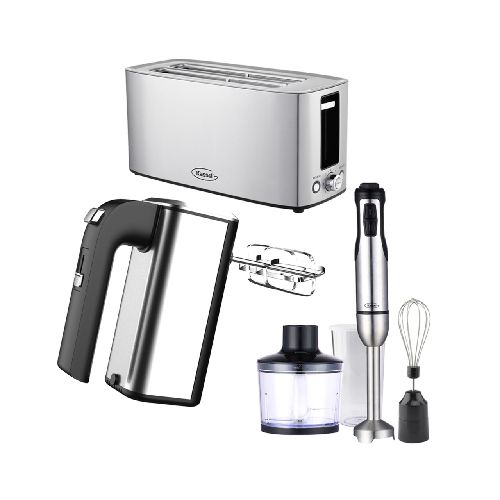 COMBO MIXER + TOSTADORA + BATIDORA LINEA INOX