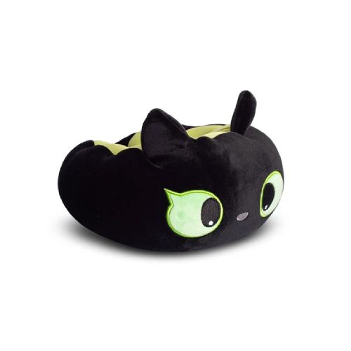 ALMOHADA PARA VIAJE GATITO NEGRO VERDE