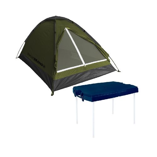 CARPA PARA DOS PERSONAS SWISSBRAND + MESA DESARMABLE CAMPING