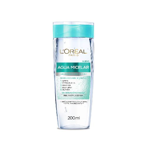 Agua micelar L´OREAL piel mixta 200 ml - Devoto Hnos. S.A.