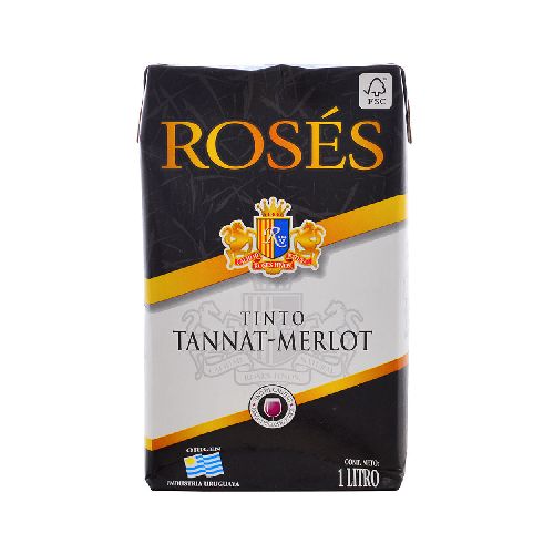 Vino Tinto de mesa Tannat Merlot Roses 1 L - Devoto Hnos. S.A.