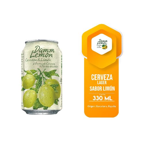 Cerveza DAMM Lemon lata 330 ml - Devoto Hnos. S.A.