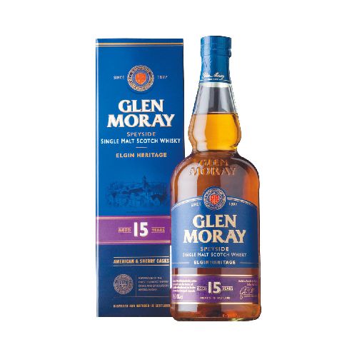 Whisky Escocés GLEN MORAY 15 Years Single Malt 700 ml - Devoto Hnos. S.A.