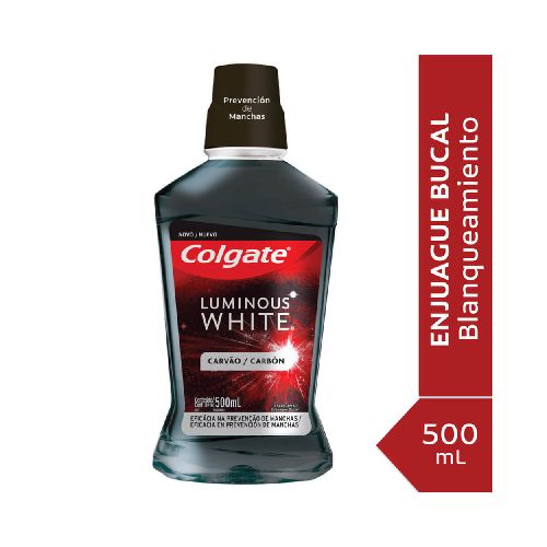 Enjuague bucal COLGATE Luminous White carbón 500 ml - Devoto Hnos. S.A.