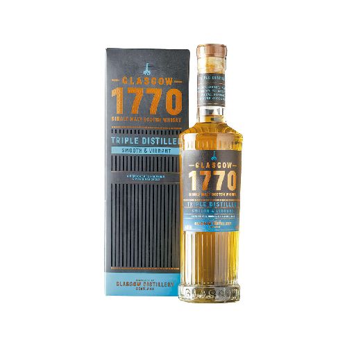 Whisky Escocés GLASGOW 1770 Triple Distilled Single Malt 500 cc - Devoto Hnos. S.A.