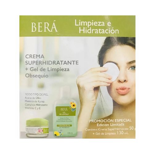 BERA - PCK CREMA FACIAL - SUPER HIDRATANTE + GEL LIMP - D** 