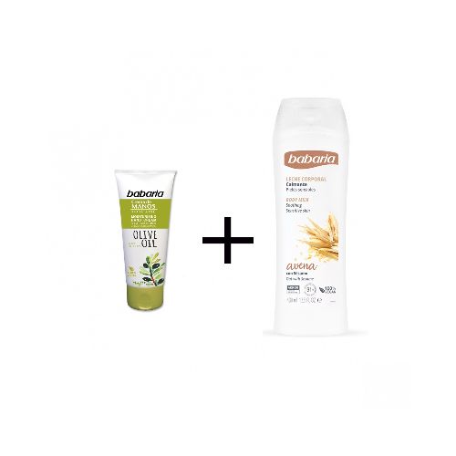 Pack hidratación: crema de manos + crema corporal - Avena  Babaria