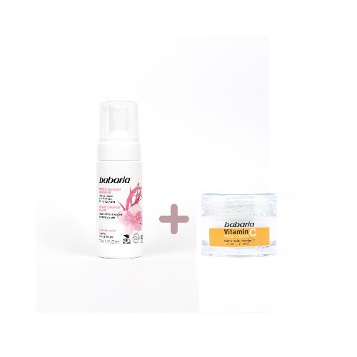 Rutina básica de skincare - Mousse limpiador + crema hidratante - Vitamina C  Babaria