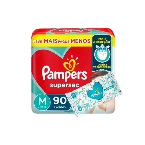 Pampers supersec MX90 + Toalla  