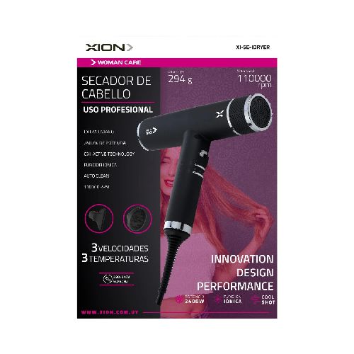 XION XI-SE-IDRYER SECADOR DE CABELLO 2400W GRIS  Xion