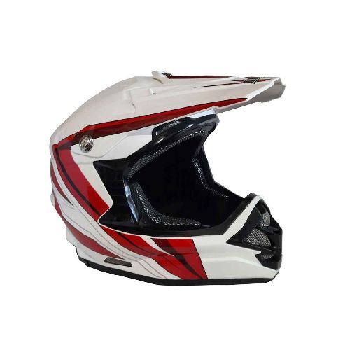 RUSH CASCO CROSS BLANCO ROJO L  