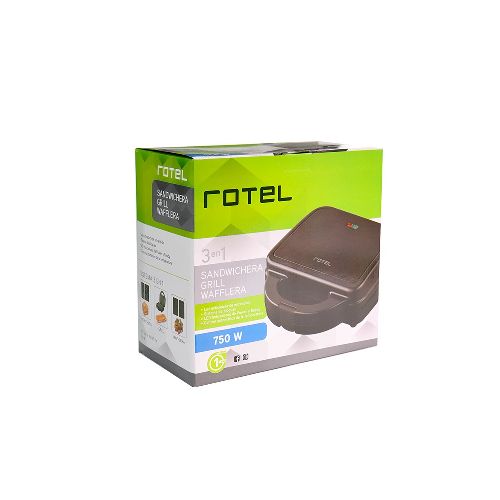 ROTEL Sandwichera Grill Waflera 3 en 1 72722  