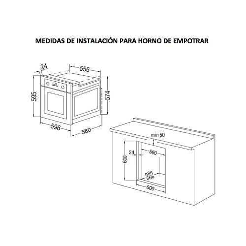 JAMES HEE INOX G2 HORNO ELECTRICO DE EMPOTRAR  James