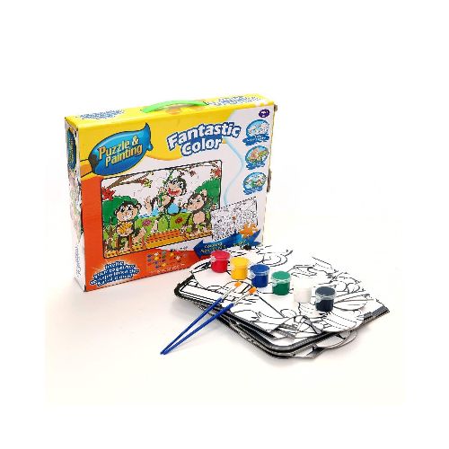 Puzzle Para Pintar Tamaño:27x24x9/24pcs  TUTTI PLAY KIDS