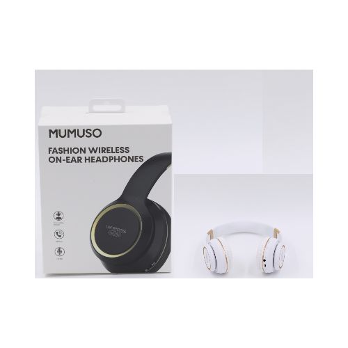 AURICULARES INALÁMBRICOS ON-EAR DE MODA (BLANCOS) — MUMUSO