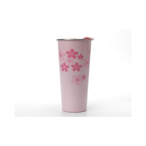 VASO TÉRMICO (FLOR DE CEREZO/500 ML/ROSA) — MUMUSO