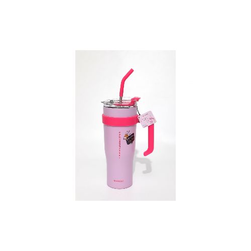 VASO AISLADO DE GRAN CAPACIDAD CON ASA (ROSA/1200 ML) — MUMUSO