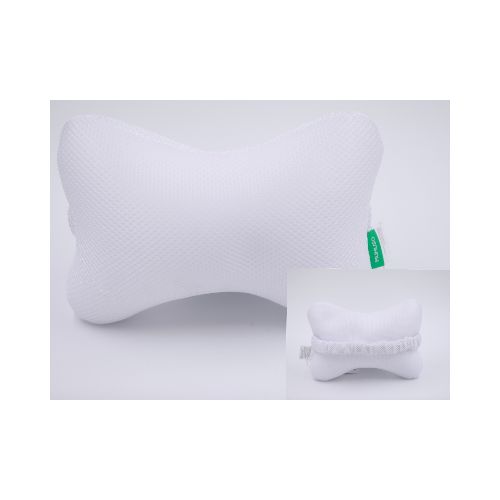 ALMOHADA PARA EL CUELLO EN FORMA DE HUESO (SUPERFICIE DE MALLA/BLANCO — MUMUSO