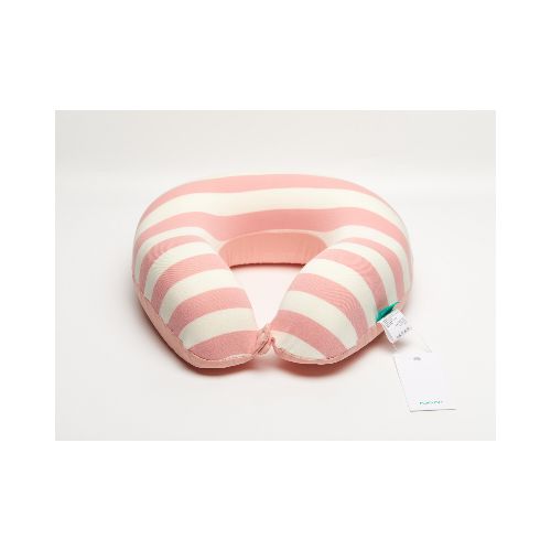 ALMOHADA PARA EL CUELLO EN FORMA DE U DE VISCOELÁSTICA PICO DE PATO (RAYAS/ROSA) — MUMUSO