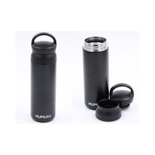 VASO AISLADO PORTÁTIL (NEGRO/450 ML) — MUMUSO