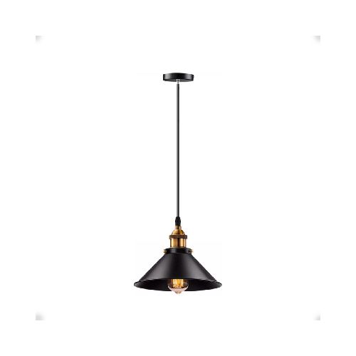 Lámpara De Techo Metal Oro Vintage Color Negro 1 Unidad  