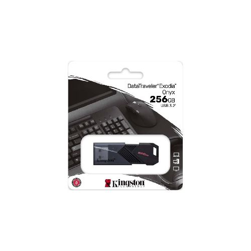 Pendrive USB 3.2 Gen 1 DataTraveler Exodia Onyx de 256GB Kingston  