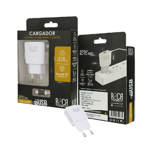 Cargador Inteligente Roca 2.1a Micro Usb 1 Puerto M21  