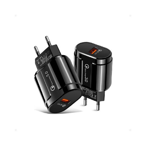 Cargador de Pared 1 Puerto USB A 18W QC 3.0 de 3 AMP  