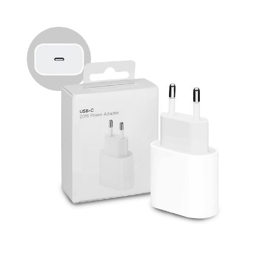 Cargador de pared USB Tipo C PD 20W Compatible para iPhone  