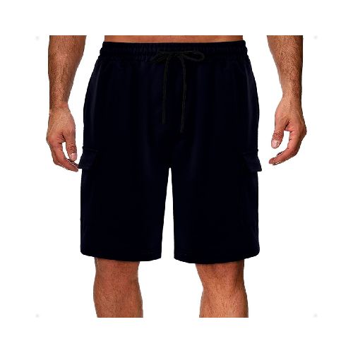 Short Bermuda Deportiva Cargo Azul Talla M  