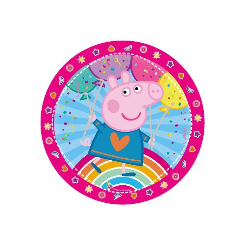 Cotillón Plato Descartable x8 - Peppa Pig  Peppa pig