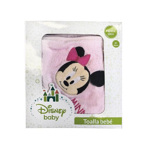 Toalla Capucha Bordada Minnie con Caja para Bebé  Mickey mouse