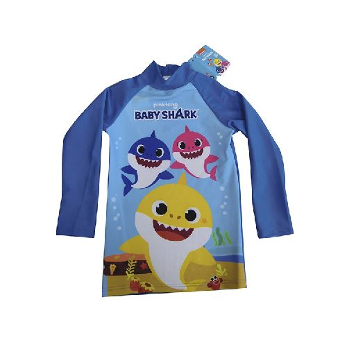 Remera De Playa Baby Shark Oficial Protectora De Rayos UV 50 — Cartoons