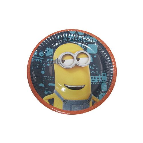 Cotillón Plato Descartable x8 Minions Oficial — Cartoons