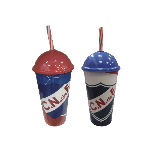 Vaso Plástico Milkshake con Pajita Nacional Diseño Surtidos 500 ml — Cartoons