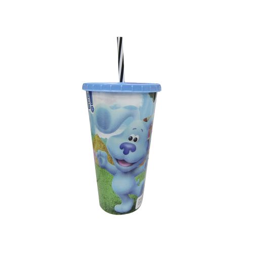 Vaso Plástico con Pajita Las Pistas de Blue 700ml — Cartoons