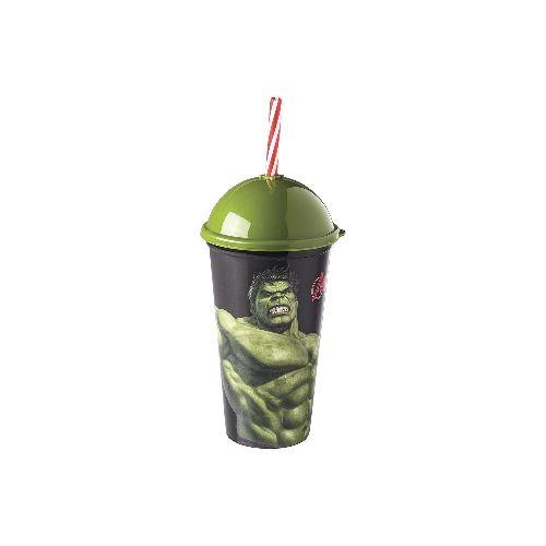 Vaso Plástico Milk Shake con Pajita 500 ml - Hulk — Cartoons