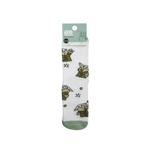 Medias Infantiles Baby Yoda Blanco Oficial Talle 19/30 — Cartoons