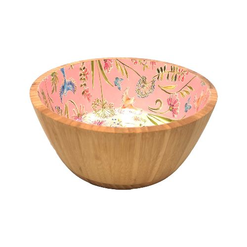 Bowl de Madera de 20,5 cm - Varios Diseños - Pajaros Rosa — Cartoons