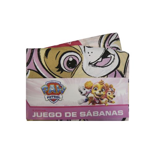 Juego Sábanas Infantil Paw Patrol Niña 1 Plaza 100% Microfibra — Cartoons