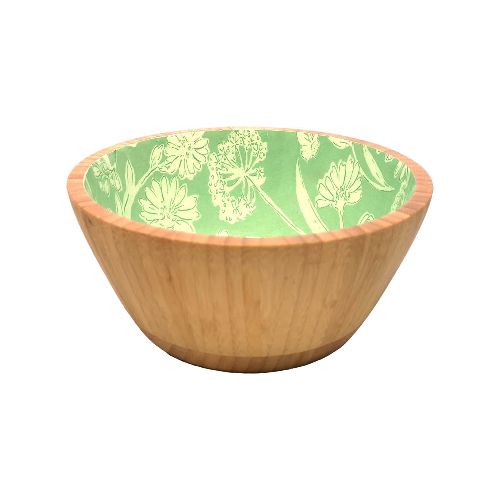 Bowl de Madera de 20,5 cm - Varios Diseños - Pajaros Verde — Cartoons