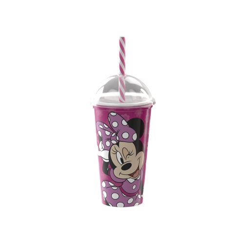 Vaso Plástico Milk Shake con Pajita Minnie 500 ml — Cartoons