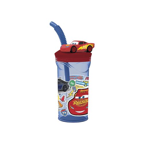 Vaso Alto con Forma 3D Cars 18 cm 360ml — Cartoons