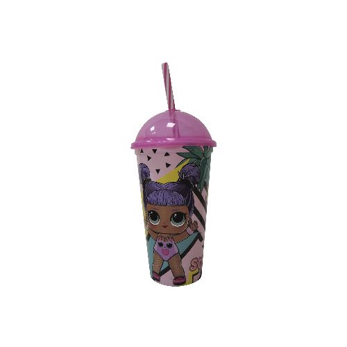 Vaso Plástico Milk Shake con Pajita LOL Surprise 500 ml — Cartoons